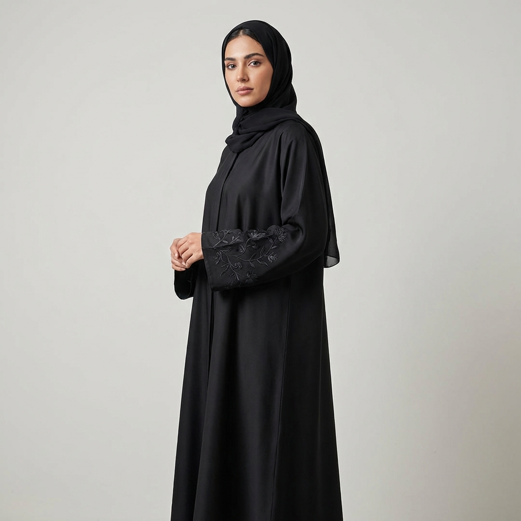 Black Leaf Abaya